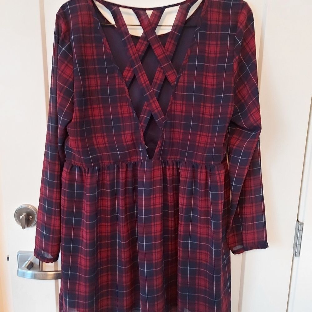 DIVIDED PLAID BLOUSE  - Picture 4 of 8